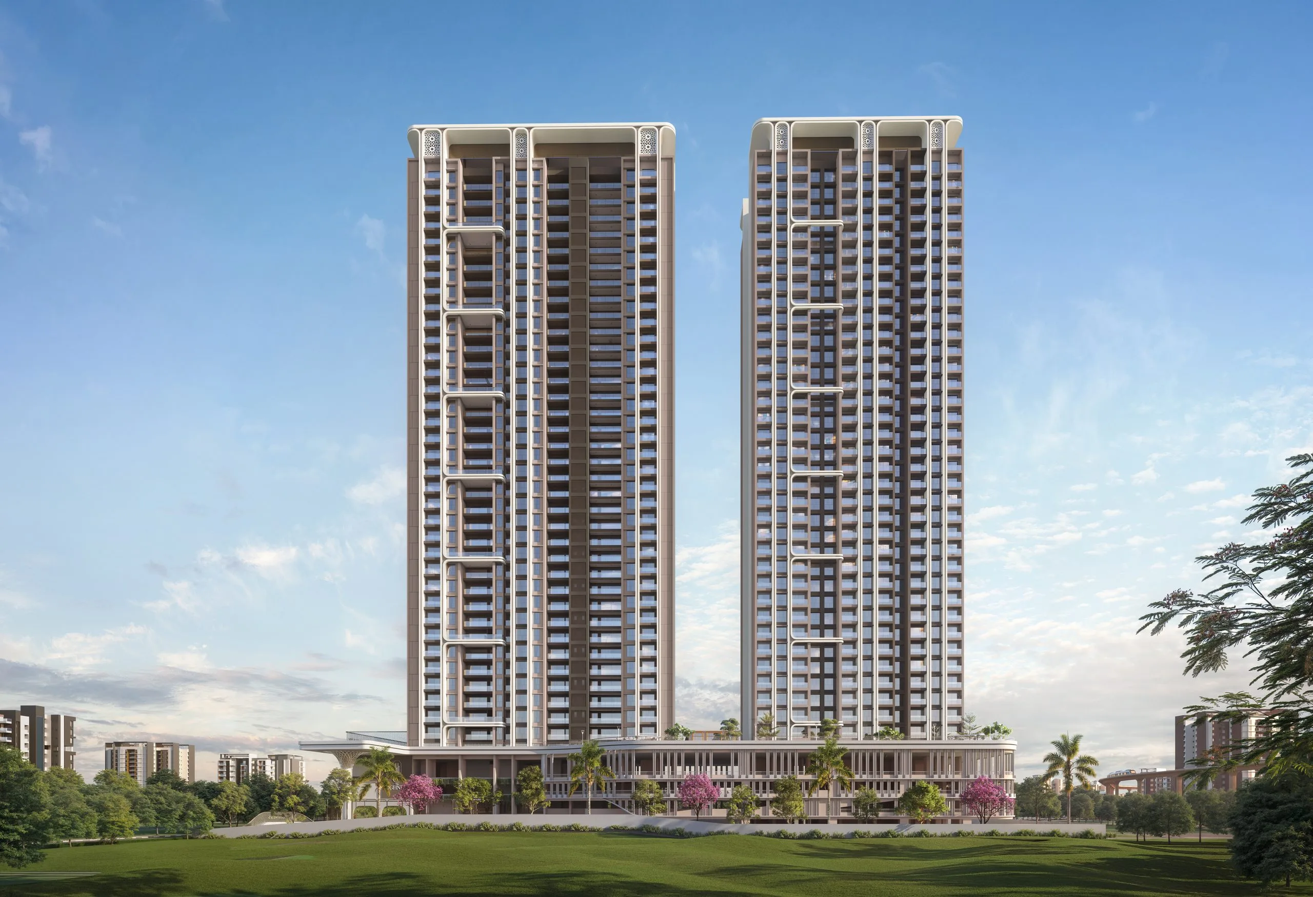 Highness Twin Towers Elevation Landmark